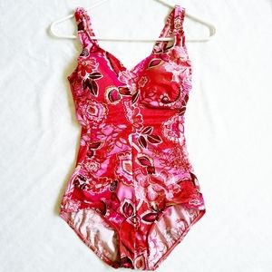 Tropical Escape Floral One piece Swimsuit